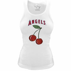 Los Angeles Angels Tiny Turnip Women's Fitted Cherries Tri-Blend Tank Top - MLB Tanks