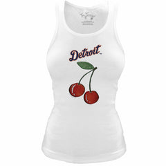Detroit Tigers Tiny Turnip Women's Fitted Cherries Tri-Blend Tank Top - MLB Tanks