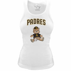 San Diego Padres Tiny Turnip Women's Fitted Teddy Bear Tri-Blend Tank Top - MLB Tanks