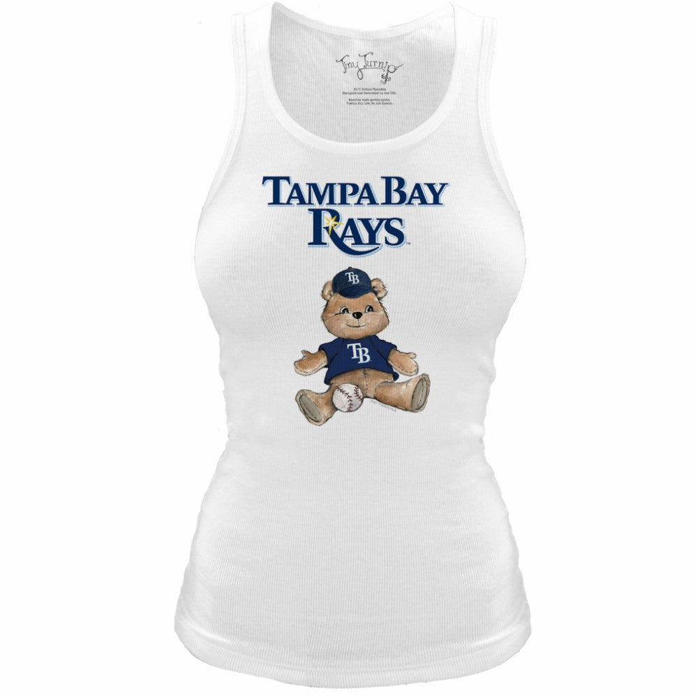 Tampa Bay Rays Tiny Turnip Women's Fitted Teddy Bear Tri-Blend Tank Top - MLB Tanks