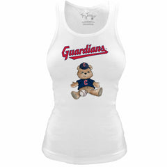 Cleveland Guardians Tiny Turnip Women's Fitted Teddy Bear Tri-Blend Tank Top - MLB Tanks