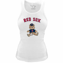 Boston Red Sox Tiny Turnip Women's Fitted Teddy Bear Tri-Blend Tank Top - MLB Tanks