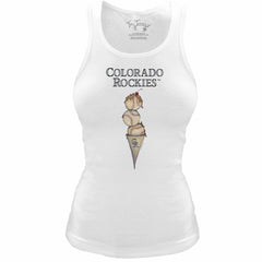 Colorado Rockies Tiny Turnip Women's Fitted Triple Scoop Tri-Blend Tank Top - MLB Tanks