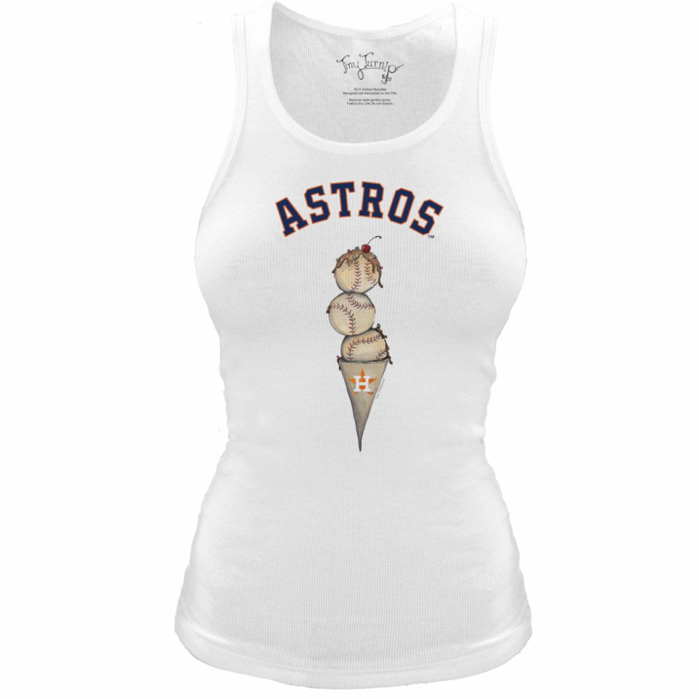 Houston Astros Tiny Turnip Women's Fitted Triple Scoop Tri-Blend Tank Top - MLB Tanks