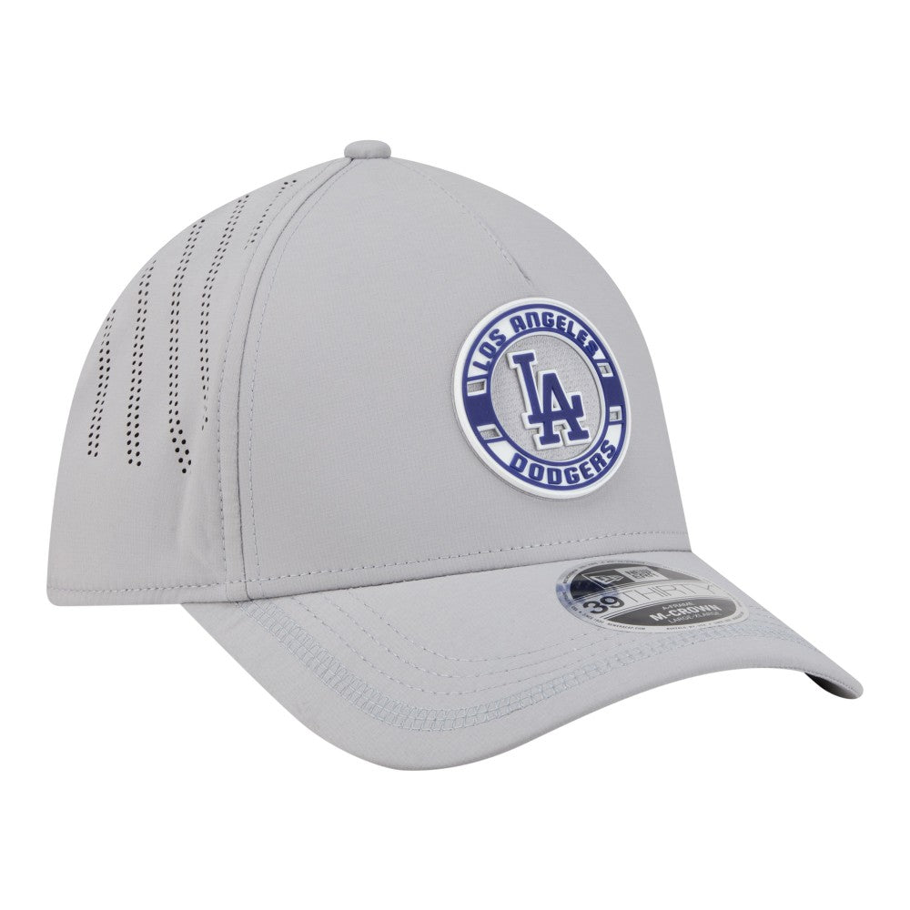 Los Angeles Dodgers New Era Patch 39THIRTY A-Frame M-Crown Perforated Flex Hat - MLB Hats