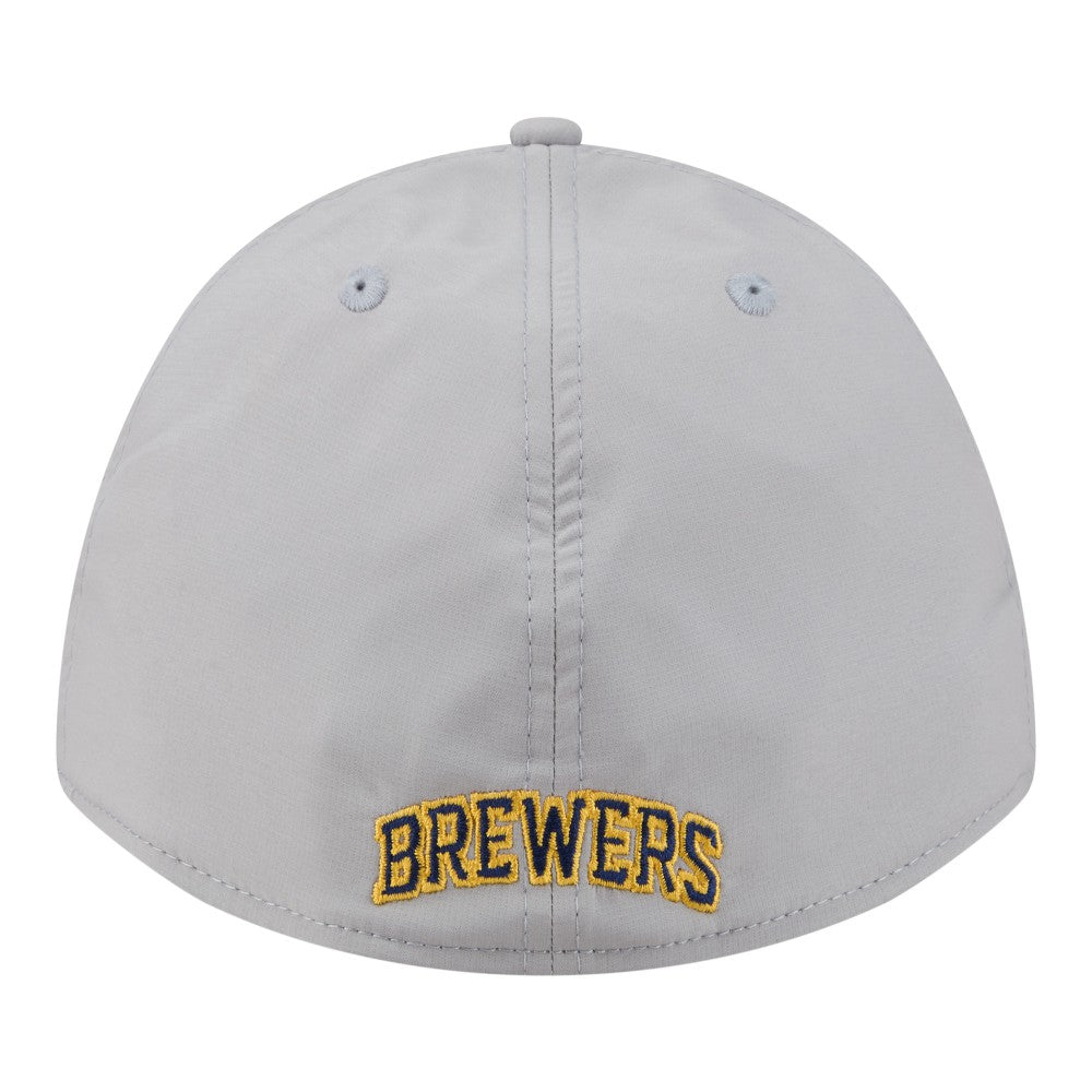 Milwaukee Brewers New Era Patch 39THIRTY A-Frame M-Crown Perforated Flex Hat - MLB Hats