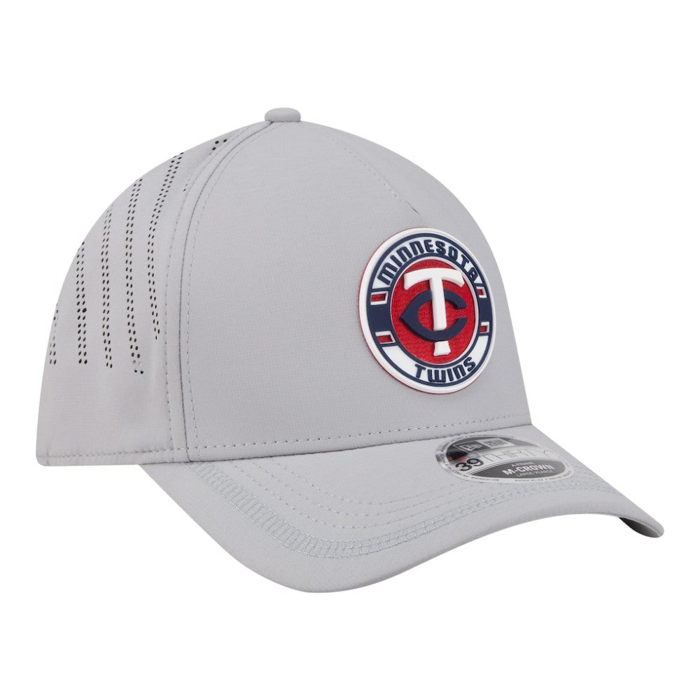 Minnesota Twins New Era Patch 39THIRTY A-Frame M-Crown Perforated Flex Hat - MLB Hats