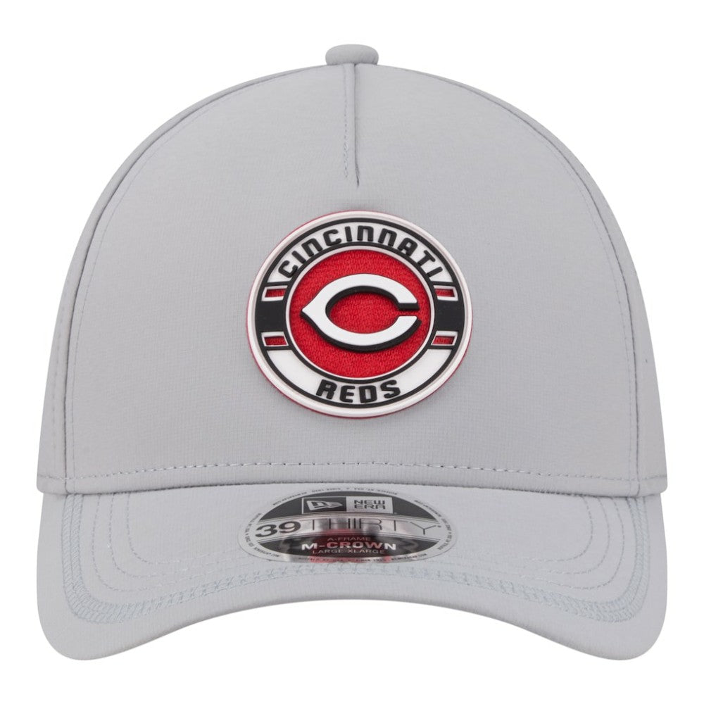 Cincinnati Reds New Era Patch 39THIRTY A-Frame M-Crown Perforated Flex Hat - MLB Hats