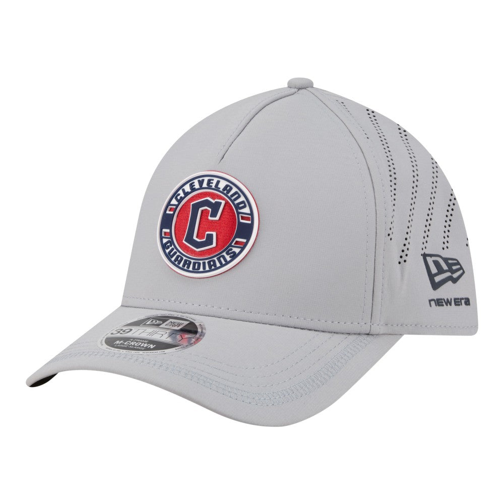 Cleveland Guardians New Era Patch 39THIRTY A-Frame M-Crown Perforated Flex Hat - MLB Hats
