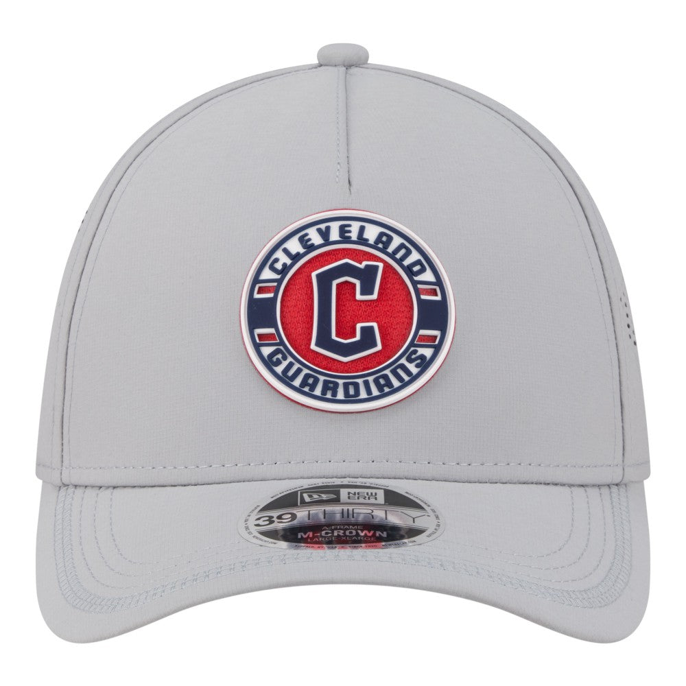 Cleveland Guardians New Era Patch 39THIRTY A-Frame M-Crown Perforated Flex Hat - MLB Hats