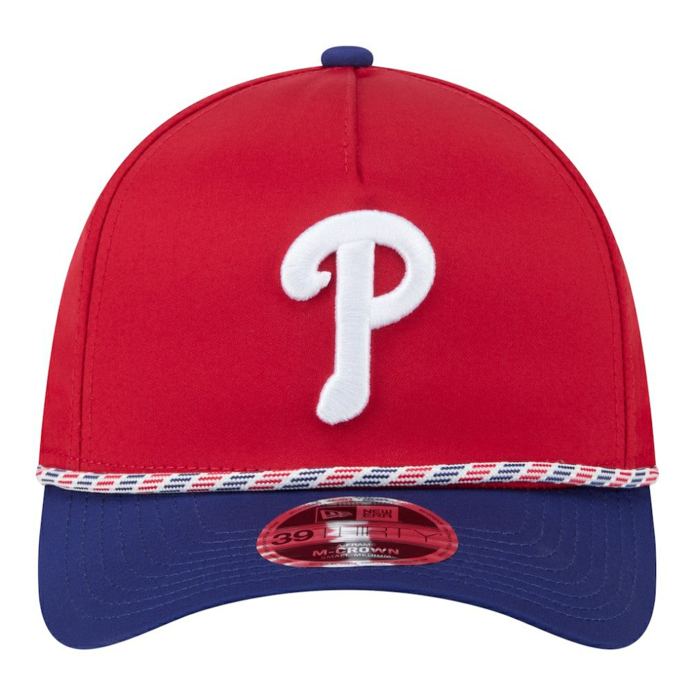 Philadelphia Phillies New Era Rope M-Crown A-Frame 39THIRTY Flex Hat - MLB Hats