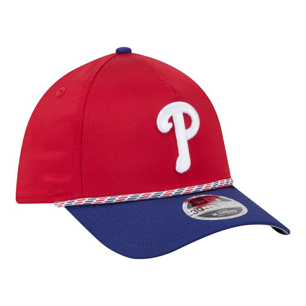 Philadelphia Phillies New Era Rope M-Crown A-Frame 39THIRTY Flex Hat - MLB Hats