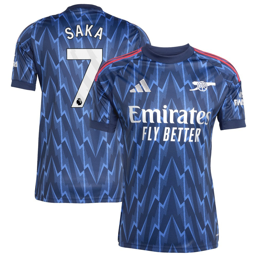 Bukayo Saka Arsenal 2025/26 Away Replica Player Jersey