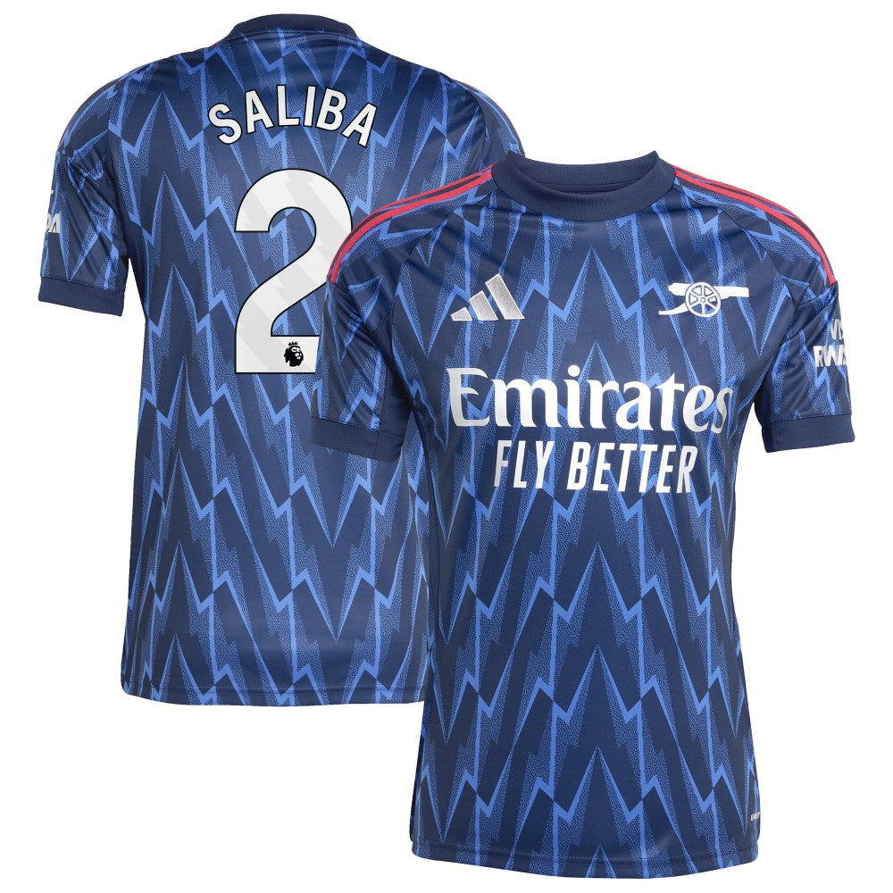 William Saliba Arsenal 2025/26 Away Replica Player Jersey