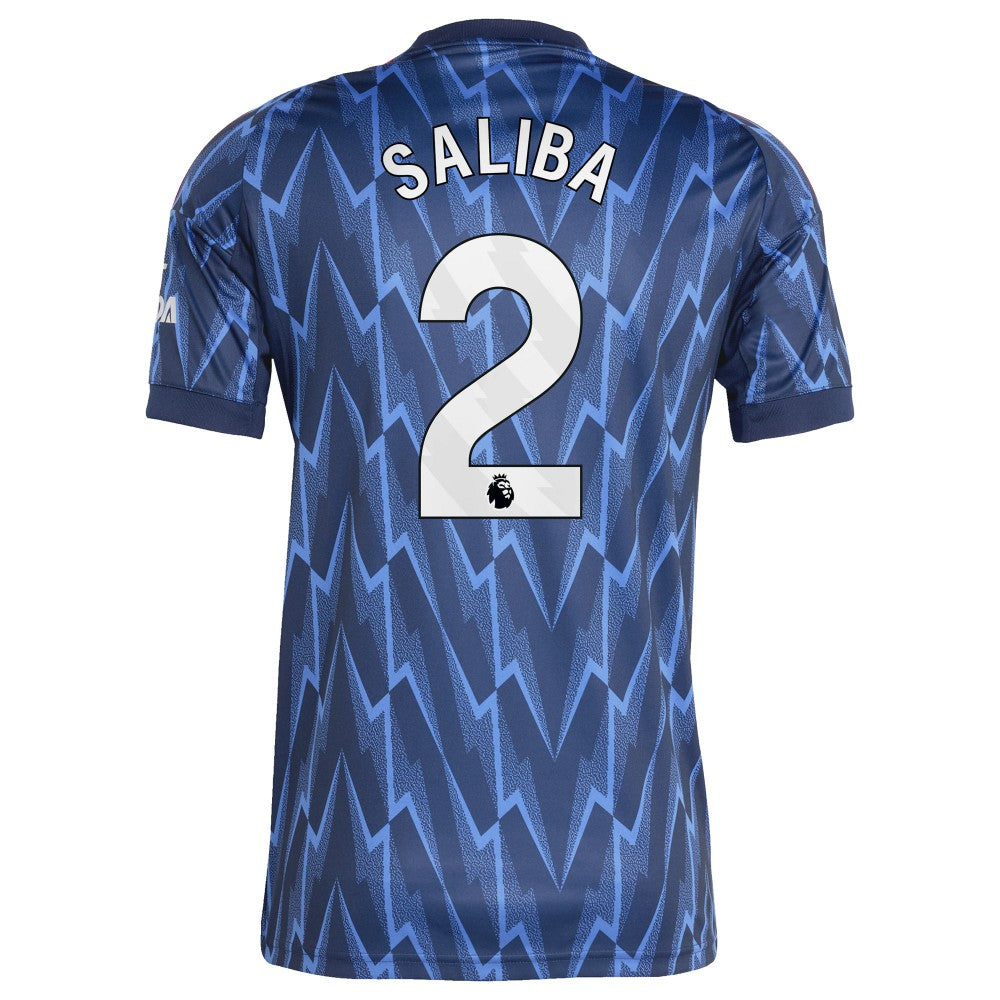 William Saliba Arsenal 2025/26 Away Replica Player Jersey