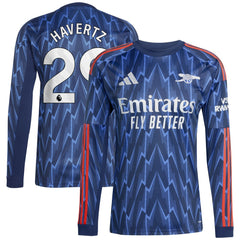 Kai Havertz Arsenal 2025/26 Away Replica Long Sleeve Player Jersey