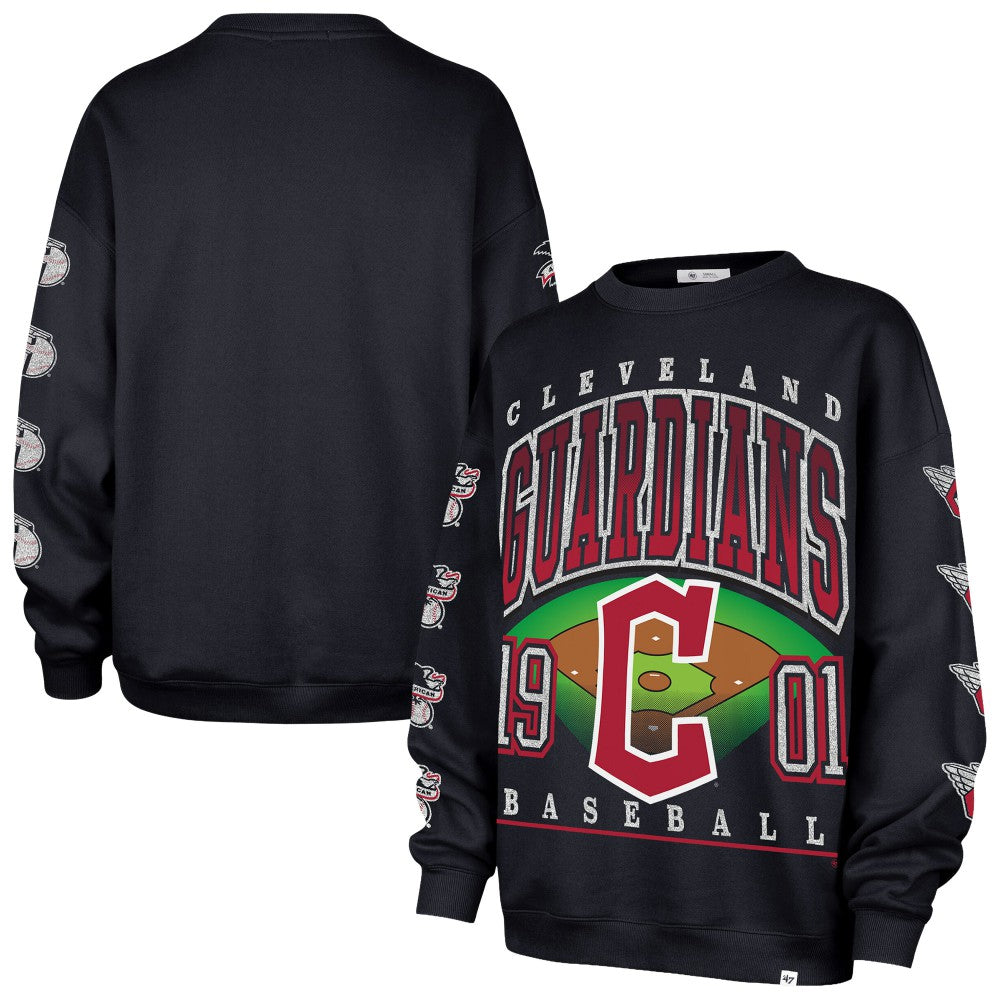 Cleveland Guardians '47 Women's Trendy Team Go Big Oversized Sweatshirt - MLB Sweatshirts