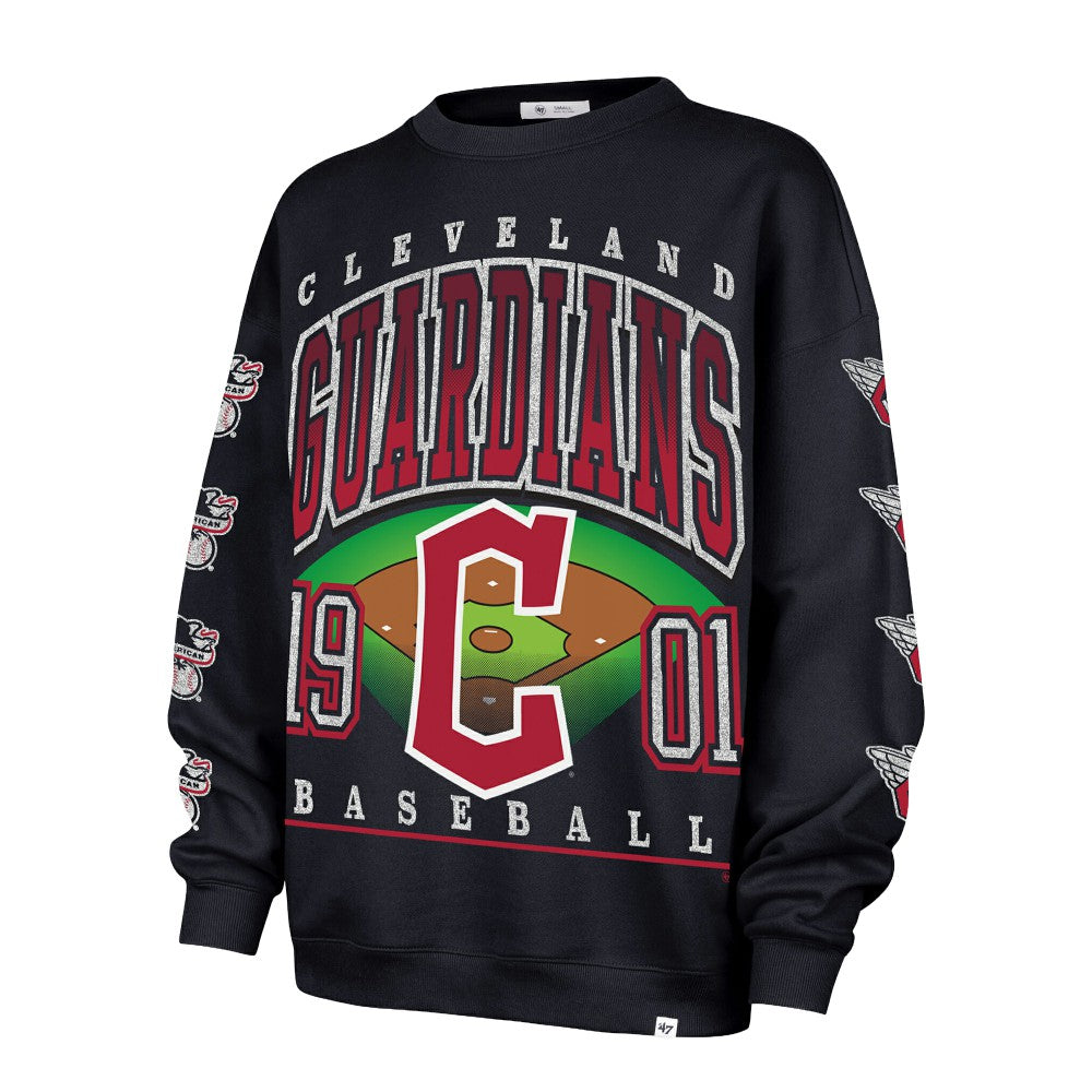 Cleveland Guardians '47 Women's Trendy Team Go Big Oversized Sweatshirt - MLB Sweatshirts