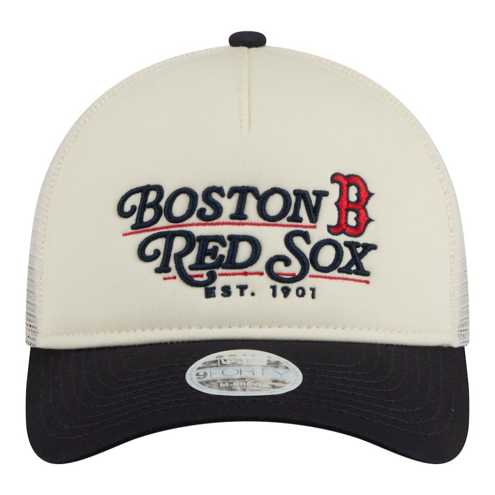 Boston Red Sox New Era Women's Retro 9FORTY M-Crown A-Frame Trucker Adjustable Hat - MLB Hats