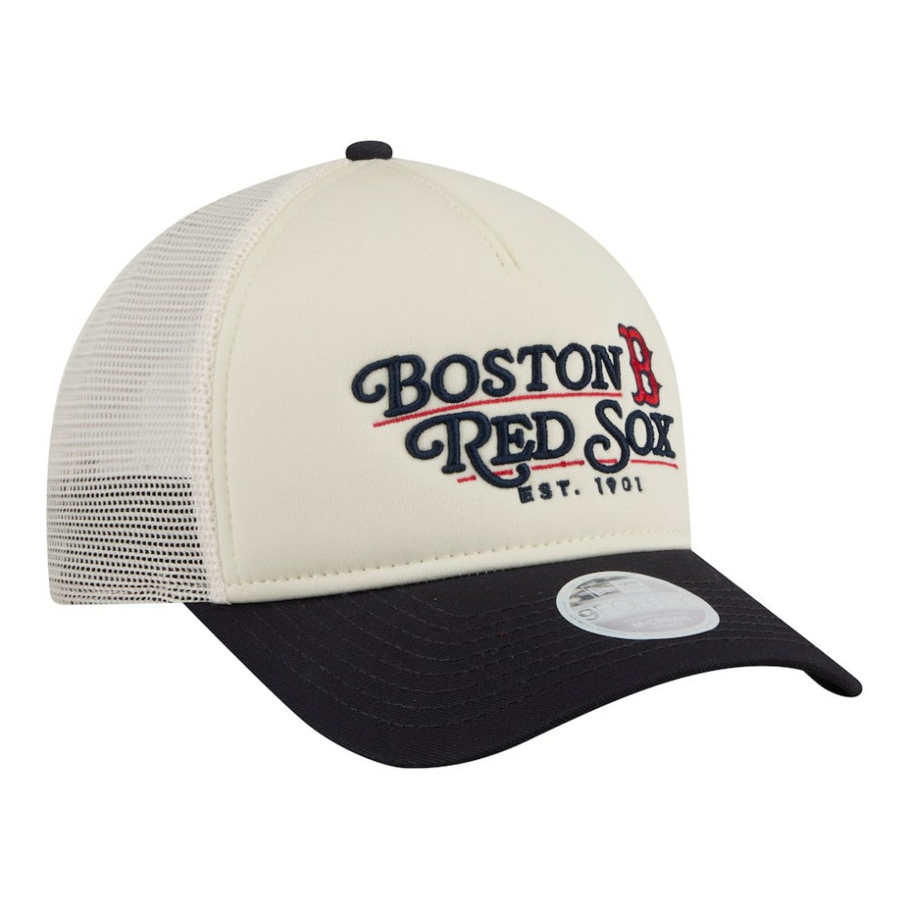 Boston Red Sox New Era Women's Retro 9FORTY M-Crown A-Frame Trucker Adjustable Hat - MLB Hats