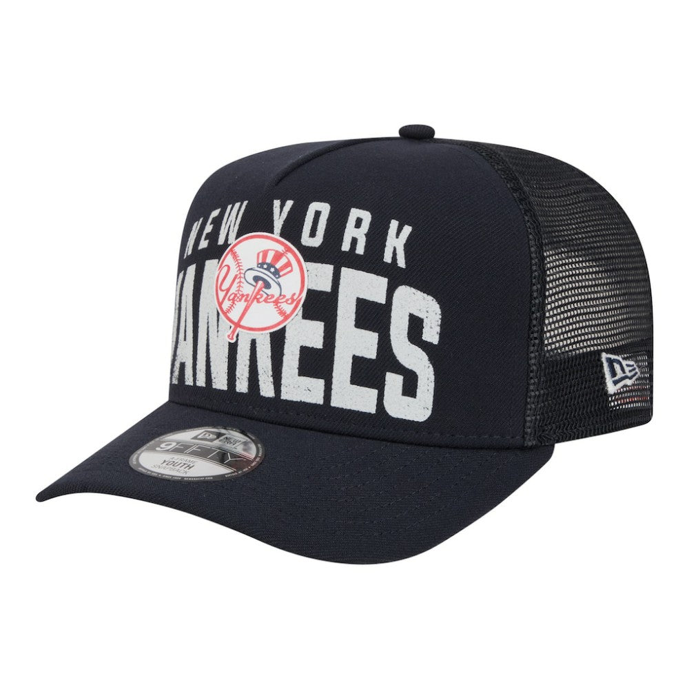 New York Yankees New Era Youth Logo Fade A-Frame 9FIFTY Snapback Hat - MLB Hats