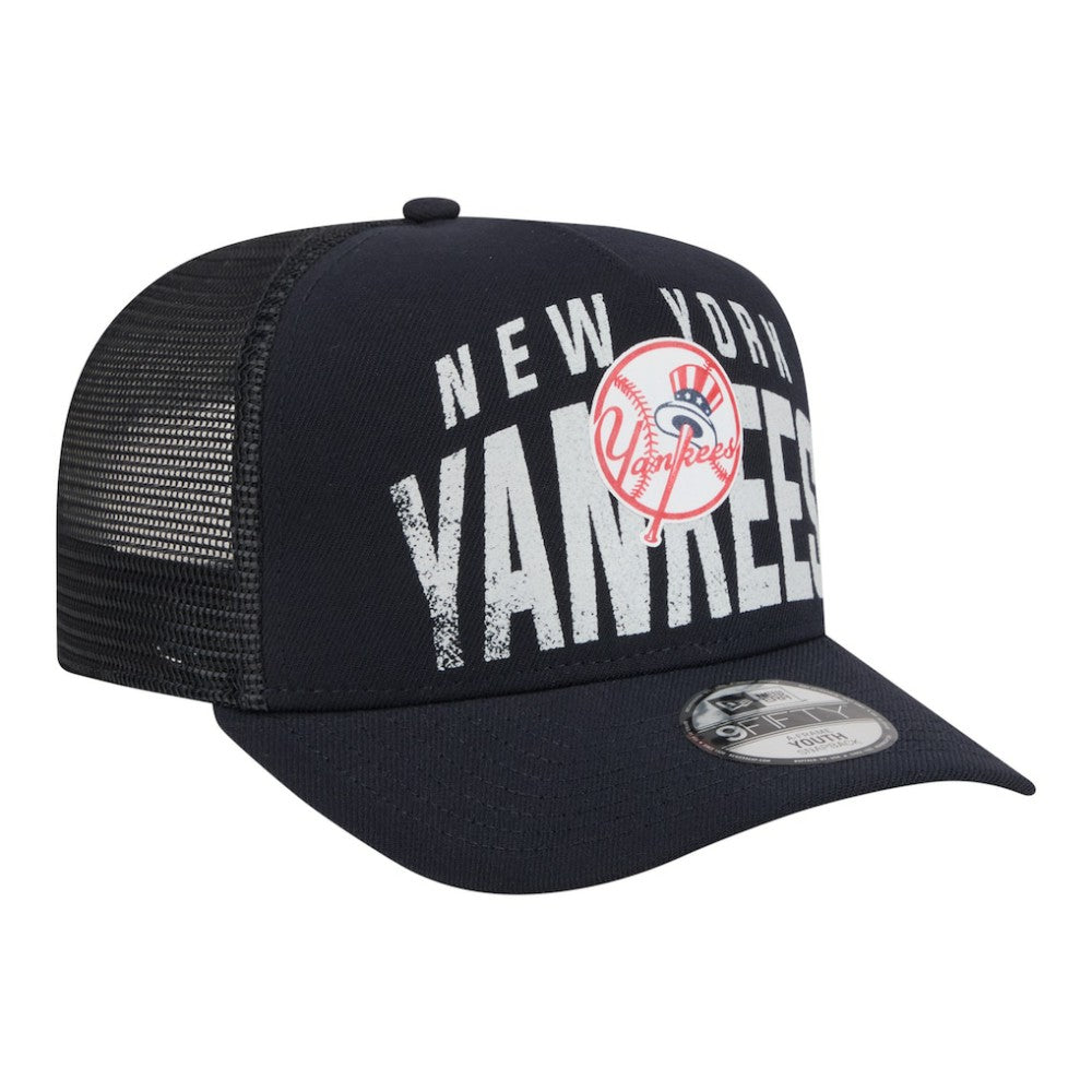 New York Yankees New Era Youth Logo Fade A-Frame 9FIFTY Snapback Hat - MLB Hats