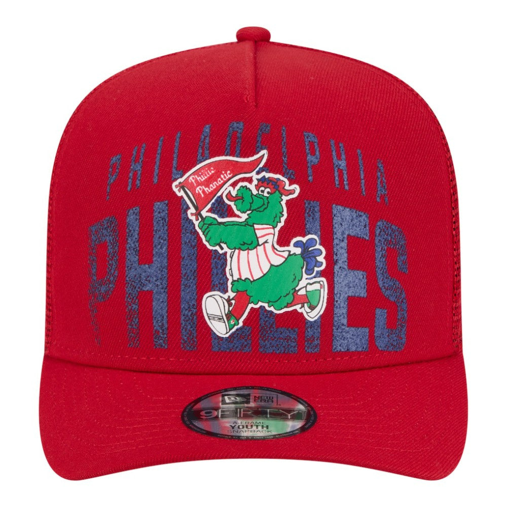 Philadelphia Phillies New Era Youth Logo Fade A-Frame 9FIFTY Snapback Hat - MLB Hats