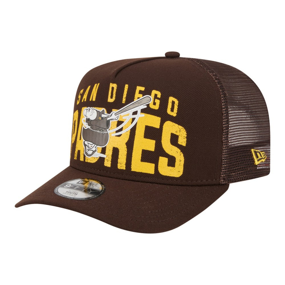 San Diego Padres New Era Youth Logo Fade A-Frame 9FIFTY Snapback Hat - MLB Hats