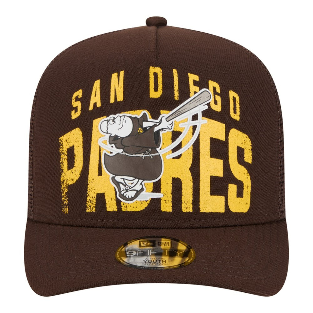 San Diego Padres New Era Youth Logo Fade A-Frame 9FIFTY Snapback Hat - MLB Hats
