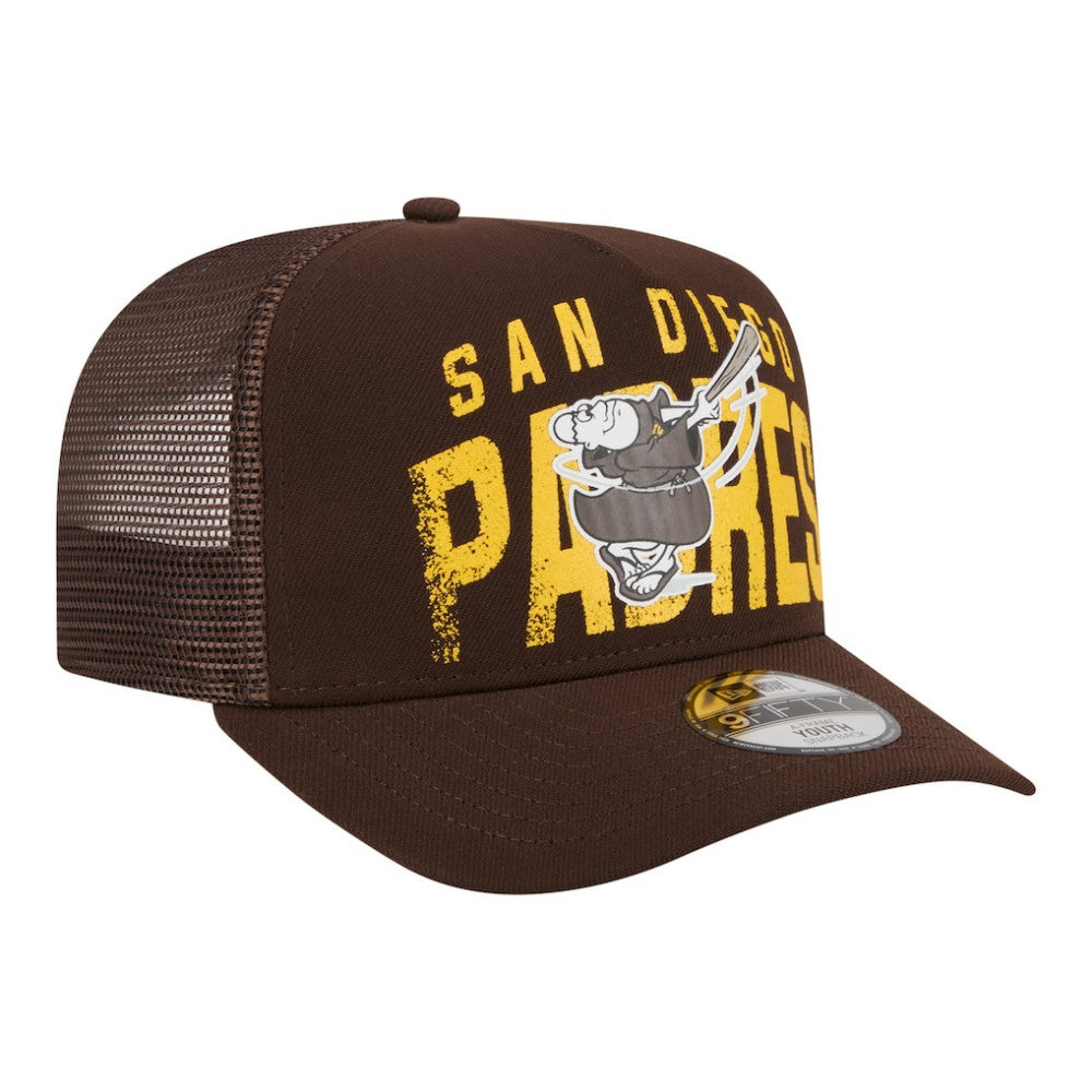 San Diego Padres New Era Youth Logo Fade A-Frame 9FIFTY Snapback Hat - MLB Hats