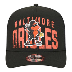 Baltimore Orioles New Era Youth Logo Fade A-Frame 9FIFTY Snapback Hat - MLB Hats