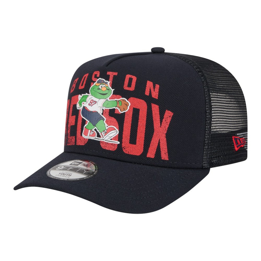 Boston Red Sox New Era Youth Logo Fade A-Frame 9FIFTY Snapback Hat - MLB Hats
