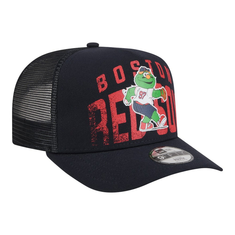 Boston Red Sox New Era Youth Logo Fade A-Frame 9FIFTY Snapback Hat - MLB Hats