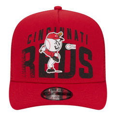 Cincinnati Reds New Era Youth Logo Fade A-Frame 9FIFTY Snapback Hat - MLB Hats