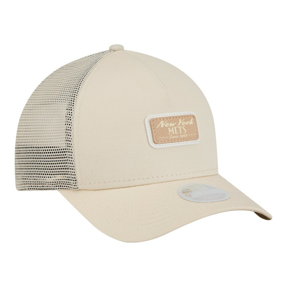 New York Mets New Era Women's Tonal Patch 9FORTY M-Crown A-Frame Trucker Adjustable Hat - MLB Hats