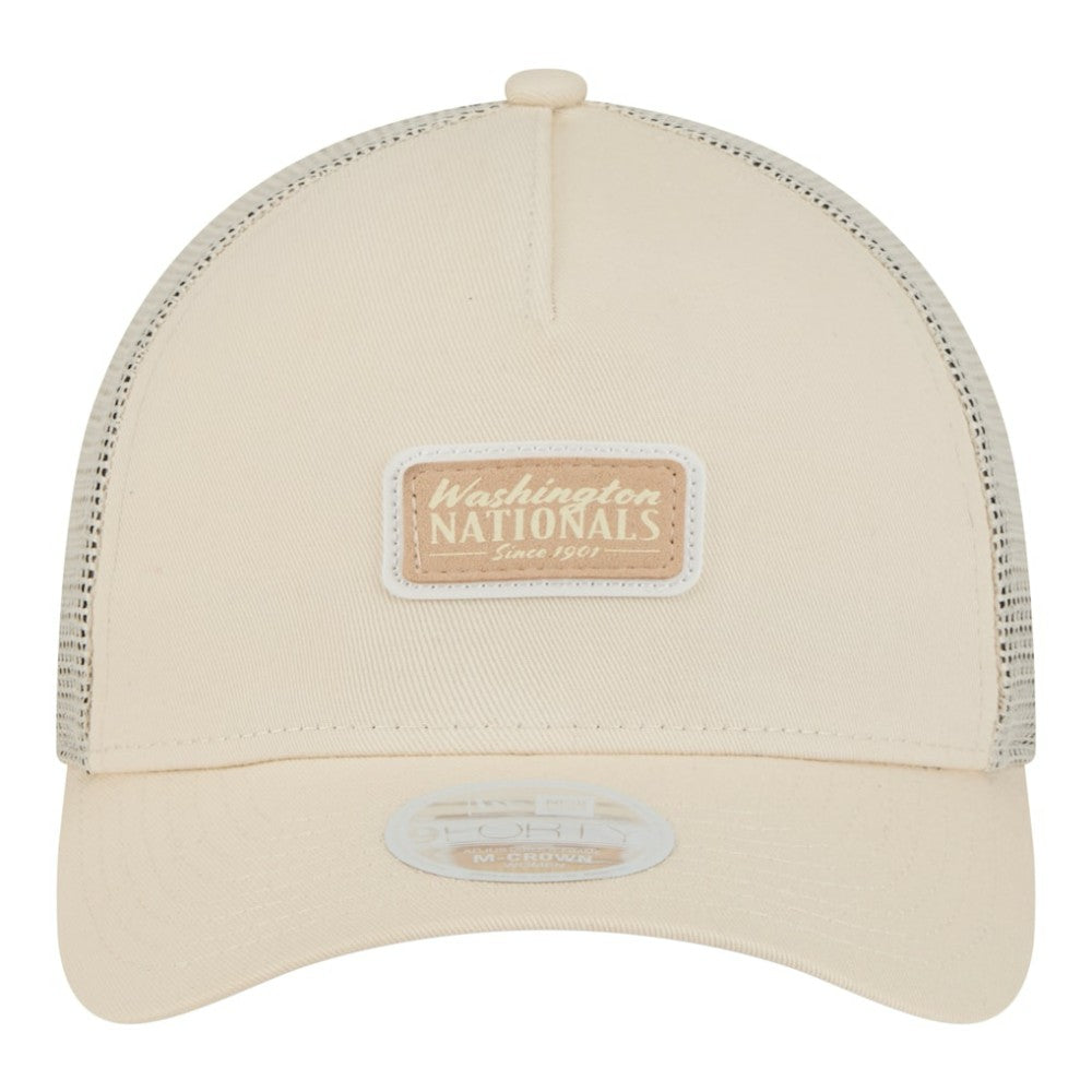 Washington Nationals New Era Women's Tonal Patch 9FORTY M-Crown A-Frame Trucker Adjustable Hat - MLB Hats