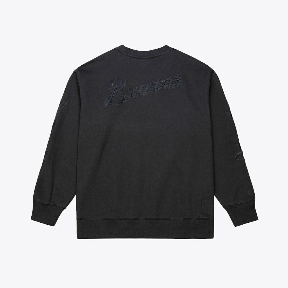 Atlanta Braves Mitchell & Ness Phantom Fleece Crewneck Sweatshirt - MLB Sweatshirts
