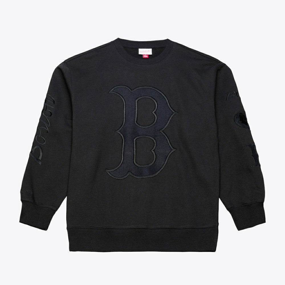 Boston Red Sox Mitchell & Ness Phantom Fleece Crewneck Sweatshirt - MLB Sweatshirts