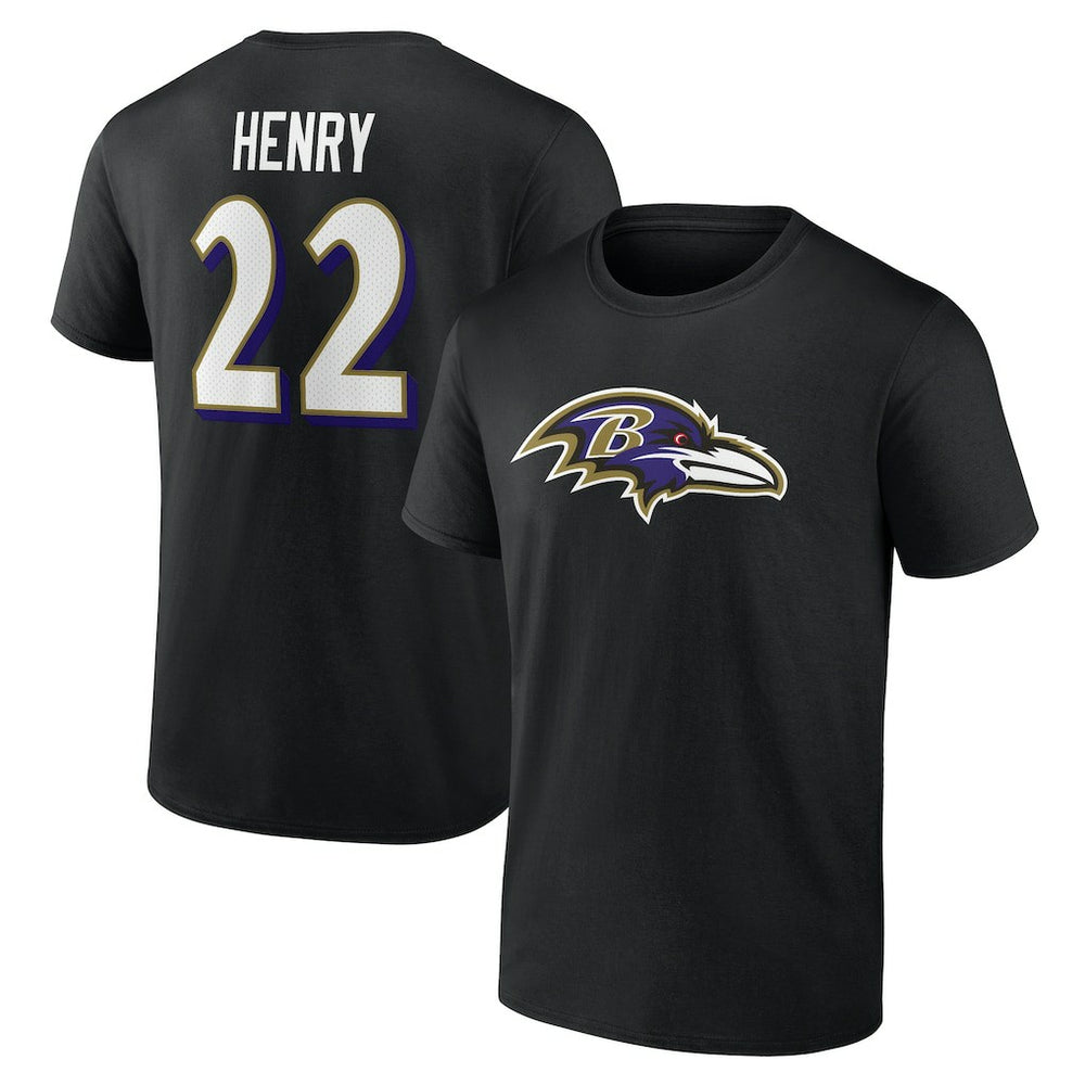 Baltimore Ravens Derrick Henry  Icon Name & Number T-Shirt | NFL Near me