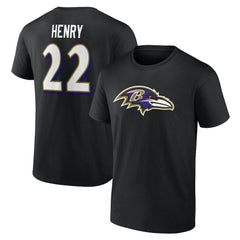 Baltimore Ravens Derrick Henry  Icon Name & Number T-Shirt | NFL Near me