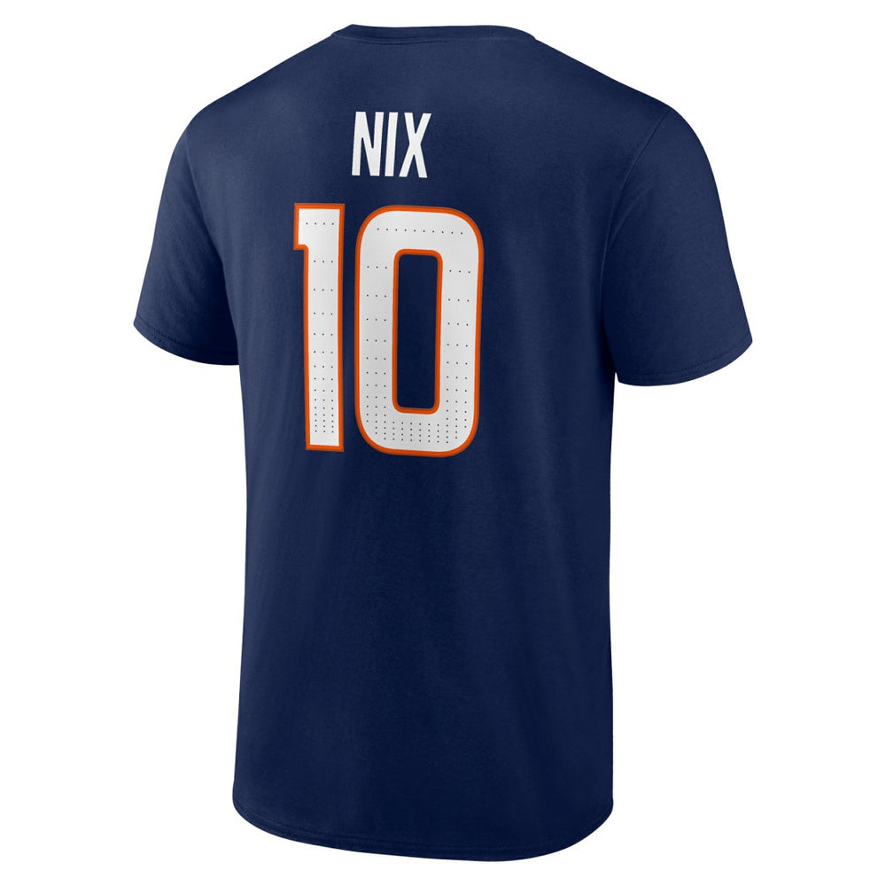 Denver Broncos Bo Nix  Icon Name & Number T-Shirt | NFL US