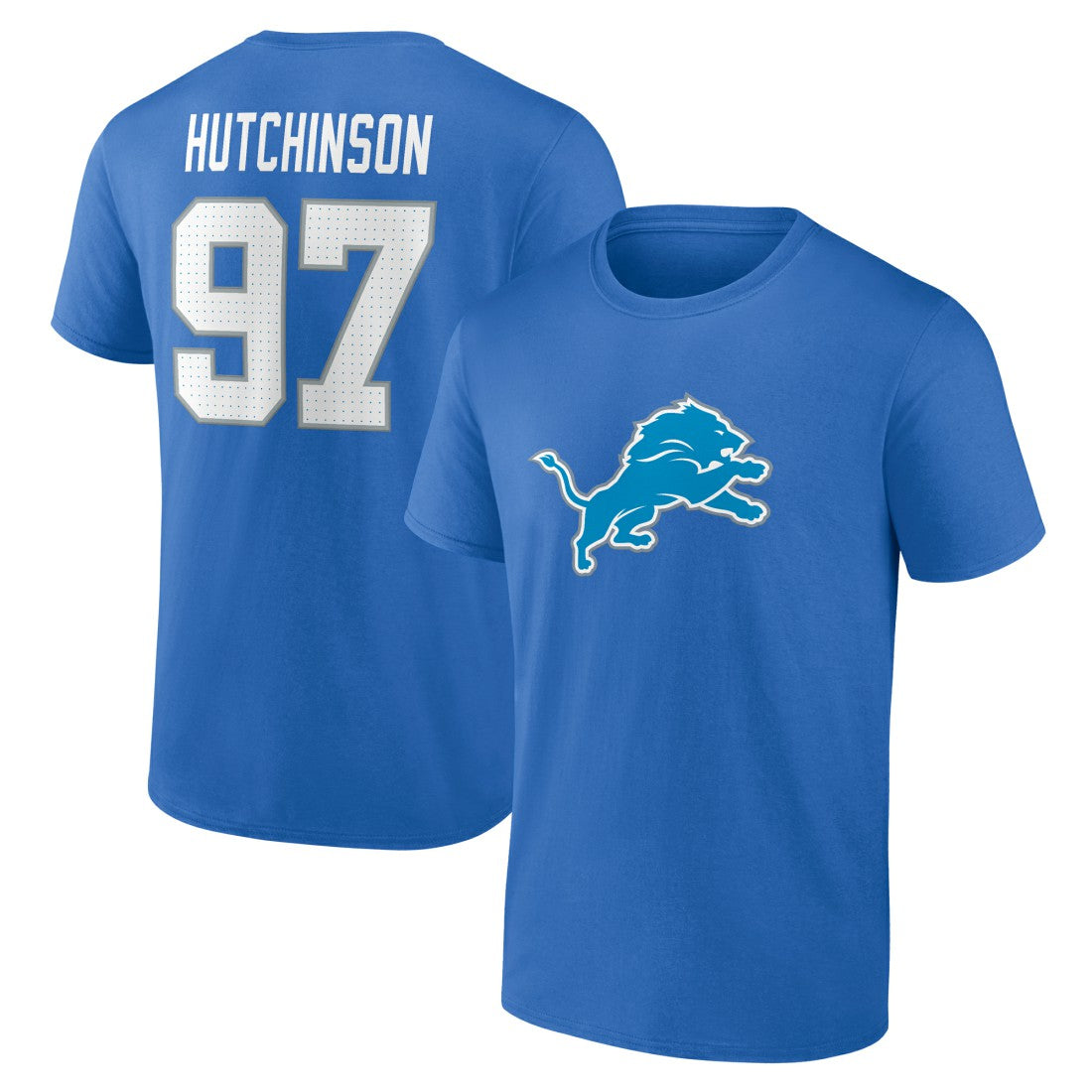 Detroit Lions Aidan Hutchinson  Icon Name & Number T-Shirt | NFL Sale