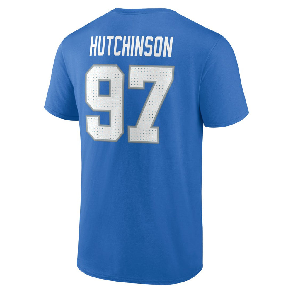 Detroit Lions Aidan Hutchinson  Icon Name & Number T-Shirt | NFL Sale