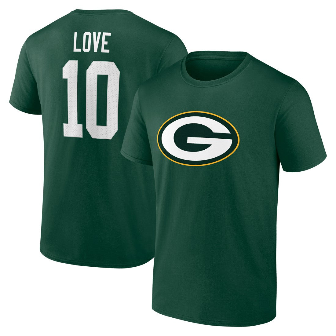 Green Bay Packers Jordan Love  Icon Name & Number T-Shirt | NFL Hot