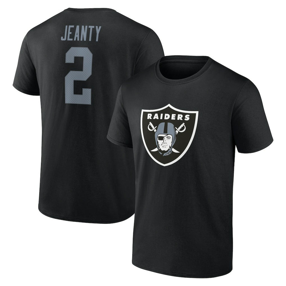 Las Vegas Raiders Ashton Jeanty  Icon Name & Number T-Shirt | NFL US