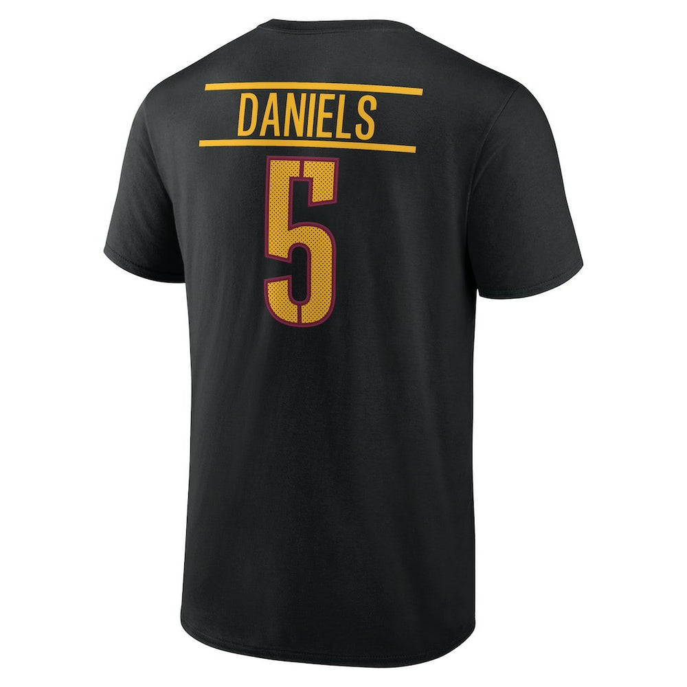 Washington Commanders Jayden Daniels  Icon Name & Number T-Shirt | NFL Sale