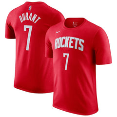 Red Kevin Durant Houston Rockets Icon Edition Name & Number T-Shirt sale | NBA