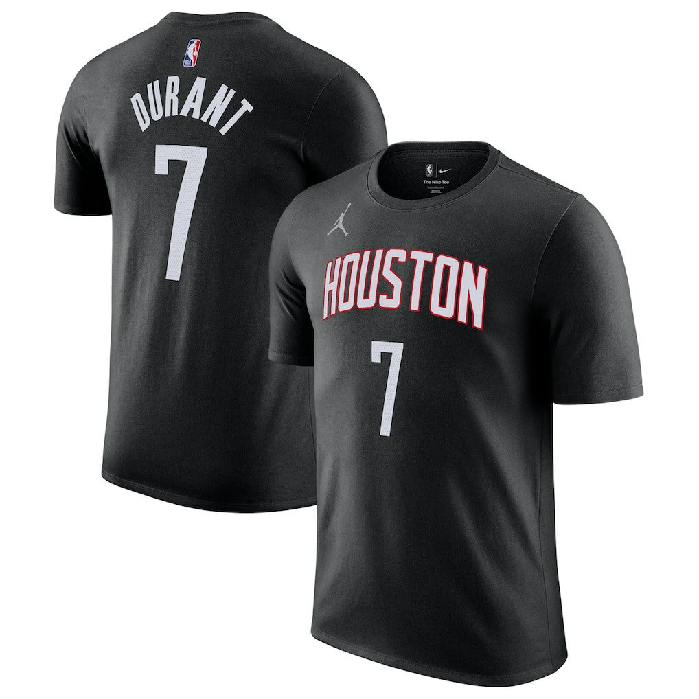 Black Kevin Durant Houston Rockets Jordan Brand Statement Edition Name & Number T-Shirt sale | NBA