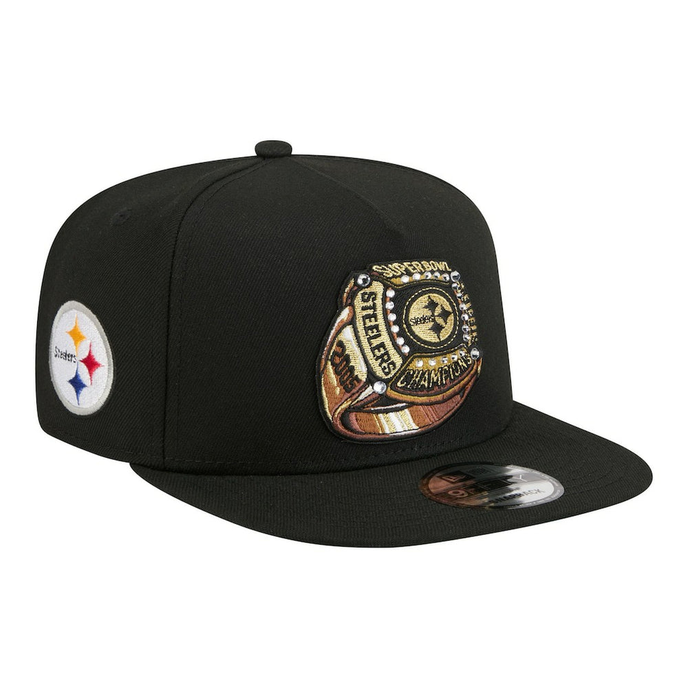 Pittsburgh Steelers Super Bowl Ring 9FIFTY A-Frame Adjustable Hat | NFL Hot