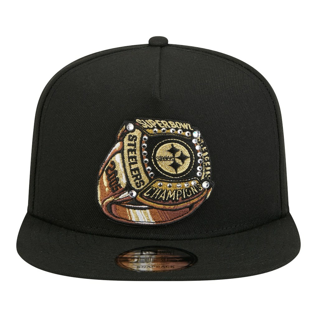 Pittsburgh Steelers Super Bowl Ring 9FIFTY A-Frame Adjustable Hat | NFL Hot